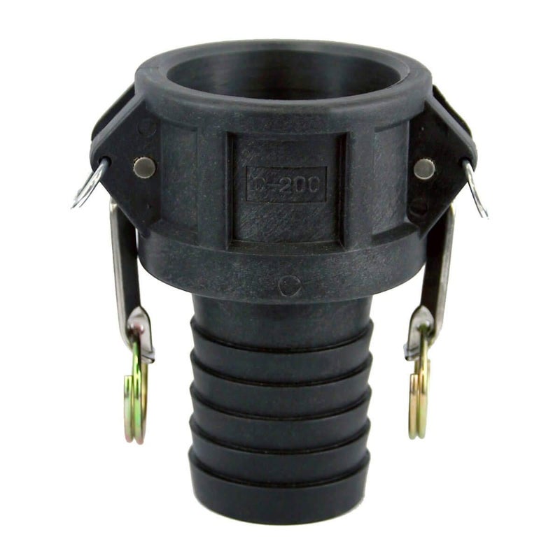 Gloxco Poly Cam Lock Fitting, Type C, 2" Female Camlock x 2" Hose Shank, Each - Image 1
