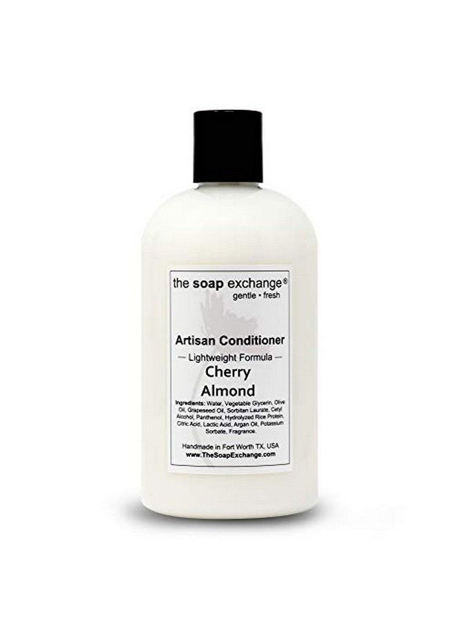 The Soap Exchange Hair Conditioner Cherry Almond Scent Hand Crafted 12 Fl Oz / 354 Ml L Artisan Hair Care Sulfate & Paraben Free Nourish Moisturize & Protect. Made In The Usa.  - Image 4
