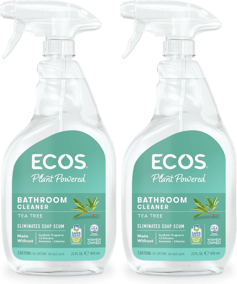 ECOS , Earth Friendly Products Shower Cleaner with Tea Tree Oil, 22 Fl Oz (Pack of 2) - Image 1