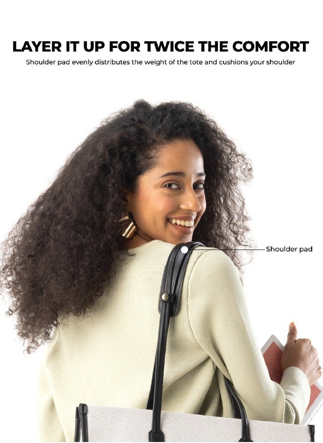 Mokobara MOKOBARA The Skye Tote Bag | Fits upto 14" Laptop | Lightweight | Perfect for Work and Daily Use | Laptop Sleeve | Organizational Pocket | Office Bag for Women (Coconut Cream 2.0)  - Image 2