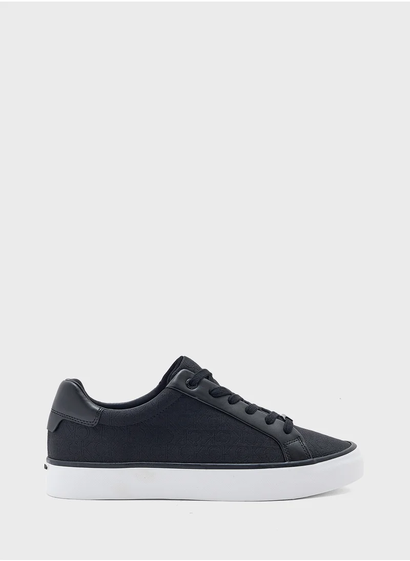 CALVIN KLEIN VULCANISED JACQUARD LACE UP TRAINERS