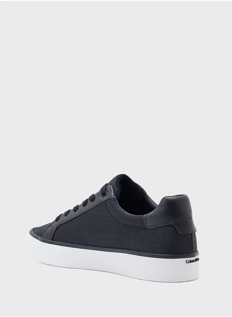 CALVIN KLEIN VULCANISED JACQUARD LACE UP TRAINERS