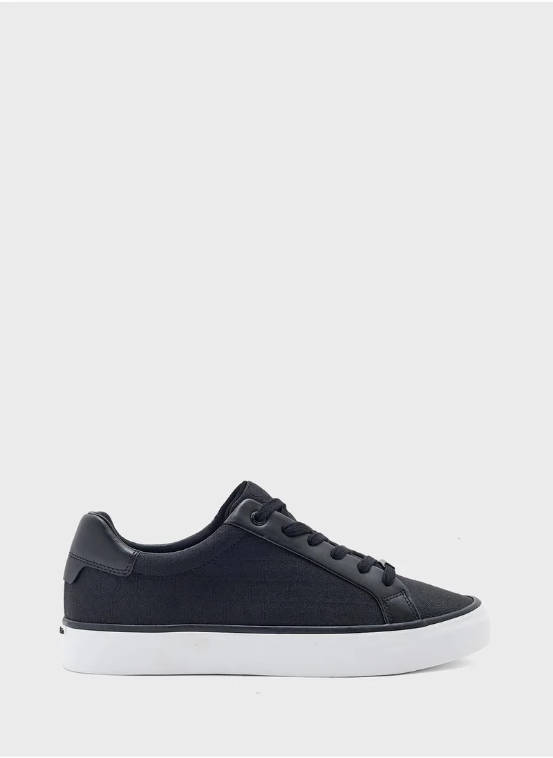 CALVIN KLEIN VULCANISED JACQUARD LACE UP TRAINERS