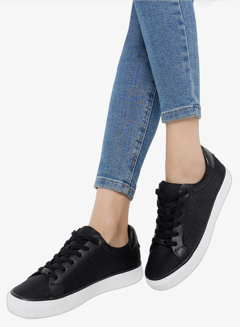 CALVIN KLEIN VULCANISED JACQUARD LACE UP TRAINERS