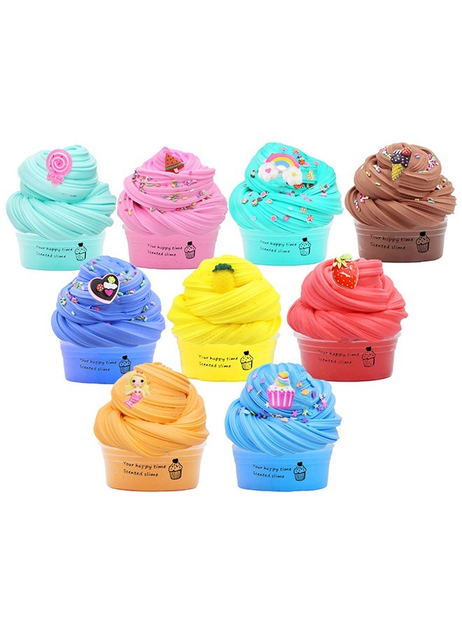 Butter Slime Kit 9pack for Party Favors, Scented, Soft and Non-Sticky, Birthday Gifts for Girl Boys, Stress Relief Slime Bulk for Ice Cream Mold fillings - Image 4