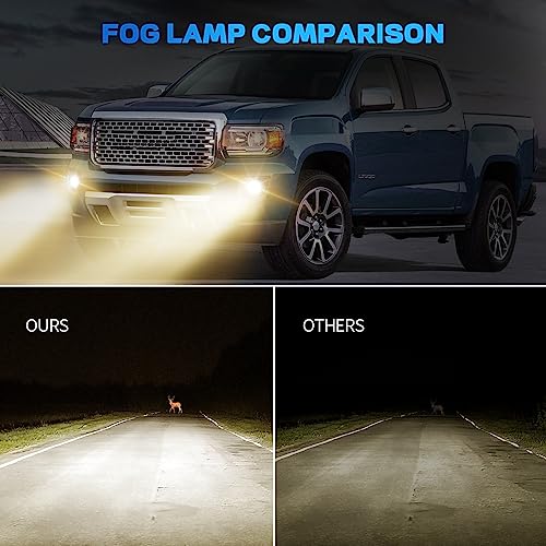 SINYATO INDUST Fog Lights Compatible with 07-13 Chevy Avalanche 07-14 Suburban Tahoe GMC Yukon/XL Ford Mustang 08-09 Pontiac G8, Front Driving Fog Lamps Assembly Replacement, 1 Pair - Image 2