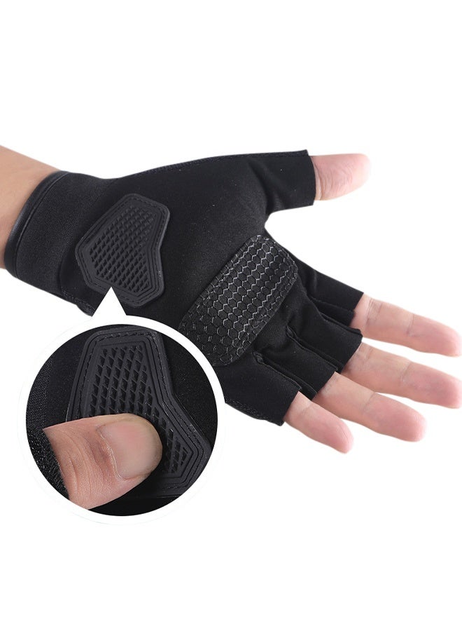 Motorcycle Half-Finger Gloves with Steel Shells, Touchscreen Compatible and Drop-Resistant - Image 3