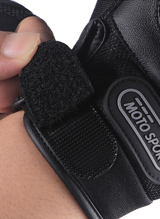 Motorcycle Half-Finger Gloves with Steel Shells, Touchscreen Compatible and Drop-Resistant - Image 4