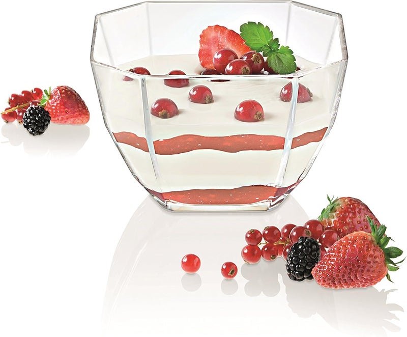 Barski  European Quality  Glass  Set of 6  Small Bowls  Octagon  Could Be Used For Small FruitNutDessert  Each Bowl is 43 Diameter  Made in Europe - Image 3