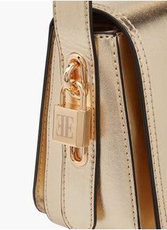 ELLE Women Monogram Embossed Crossbody Bag with Adjustable Strap  - Image 5