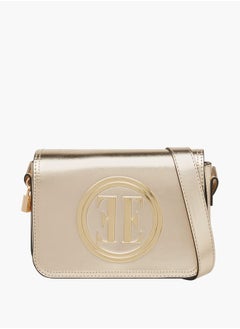 ELLE Women Monogram Embossed Crossbody Bag with Adjustable Strap  - Image 1