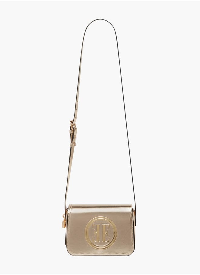 ELLE Women Monogram Embossed Crossbody Bag with Adjustable Strap  - Image 2