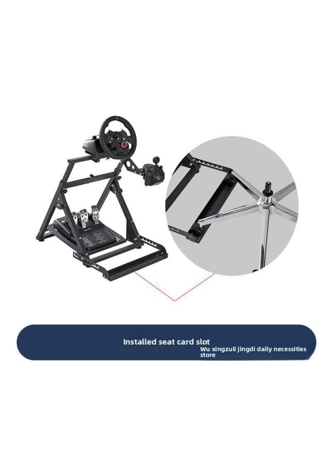 Generic - FoldinG RacinG SimulaTor Game STeerinG Wheel BrackeT G29G27G923T300rSG923 DeVil Claw R5r9V99-Product Color:Second Generation Panel Pedal Anti-over + Gear Position + Handbrake Please Note The Simulator Model - Image 1