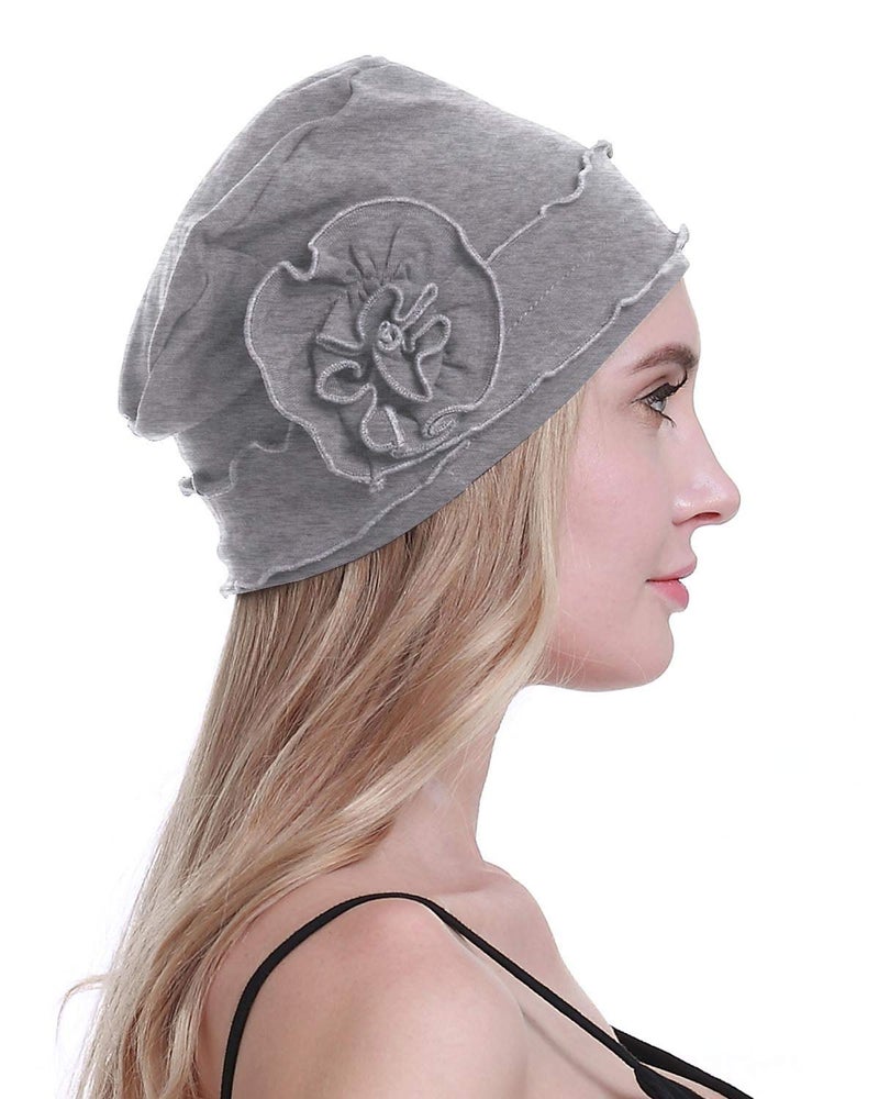 osvyo Chemo Headwear Turban Cap for Women - Cancer Beanie Hair Loss Sealed Packaging Light Grey - Image 5