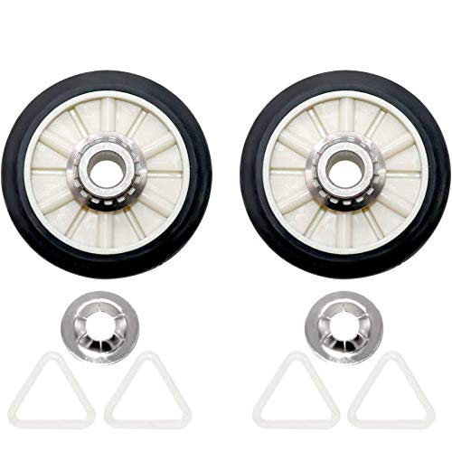 Beaquicy 349241T Dryer Rear Drum Support Roller Kit by Beaquicy - Replacement for most 29" wide Ken-more Whirl-pool Estate Roper Dryer - Package Includes drum rollers,tri-rings and retaining washer - Pack of 2 - Image 3