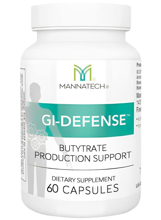 Mannatech GI-Defense 60 Capsules. Butyrate Supplement to Helps Strengthen Your Gut Barrier. To Support Gut Health. Immune Support & Antioxidants Supplement - Image 1