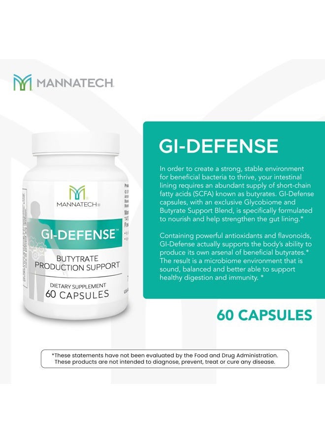Mannatech GI-Defense 60 Capsules. Butyrate Supplement to Helps Strengthen Your Gut Barrier. To Support Gut Health. Immune Support & Antioxidants Supplement - Image 3
