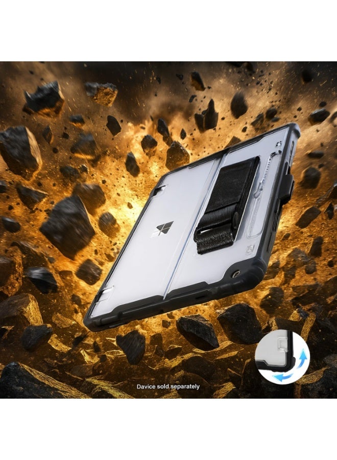 general Raider Series Heavy Duty Case with Hand Strap for Microsoft Surface Pro 12", Crystal Clear - Image 3