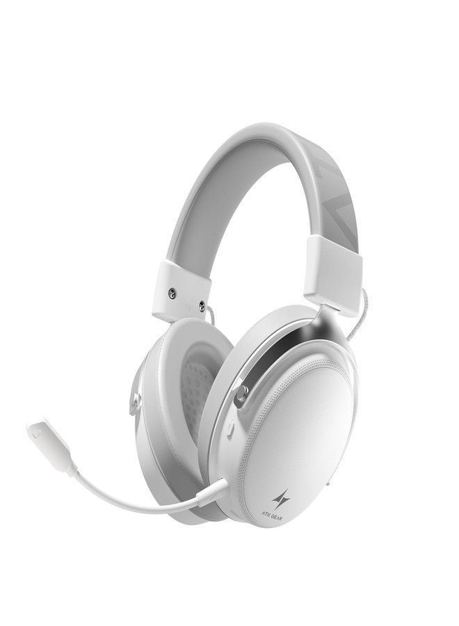 ATK N9 Gaming Headset for Xbox Series X|S, PS5, PC & Switch, Stereo Gaming Headphones with Detachable Noise-Canceling Mic,3.5MM Wired/2.4G/Bluetooth (N9 Pro/White) - Image 1