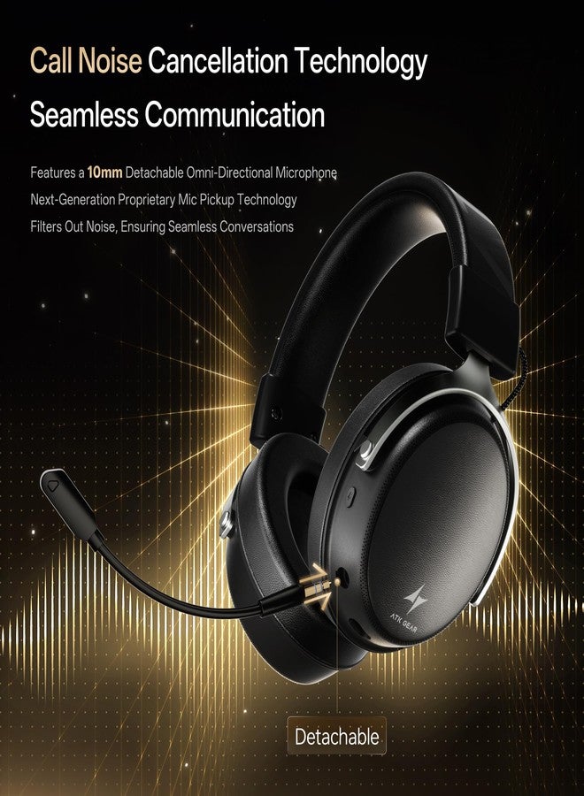 ATK N9 Gaming Headset for Xbox Series X|S, PS5, PC & Switch, Stereo Gaming Headphones with Detachable Noise-Canceling Mic,3.5MM Wired/2.4G/Bluetooth (N9 Pro/White) - Image 4