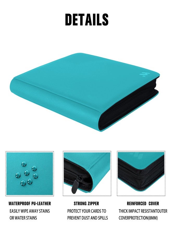 MORABTO Premium 1000+ Pockets Card Binder,16 Pockets Trading Card Binder Ringless Side Loading Trading Card Album Folder for TCG -Teal - Image 5
