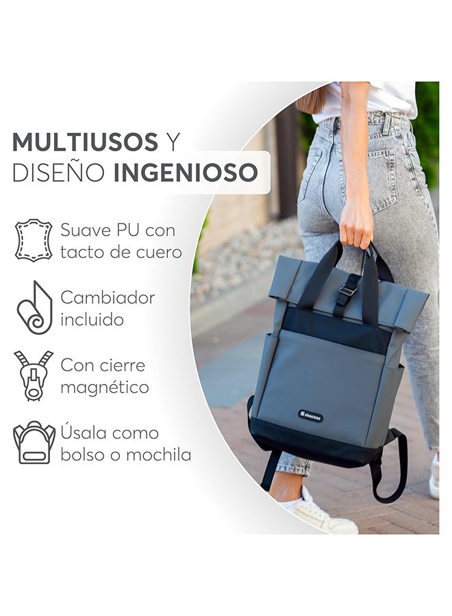 KIKKABOO CERISE Wickelrucksack, Mommy Bag, Kinderwagenbefestigungen, Große Kapazität, Tragbare Wickelunterlage, Thermotasche, Wasserfeste Tasche, Mehrzwecktasche - Image 4