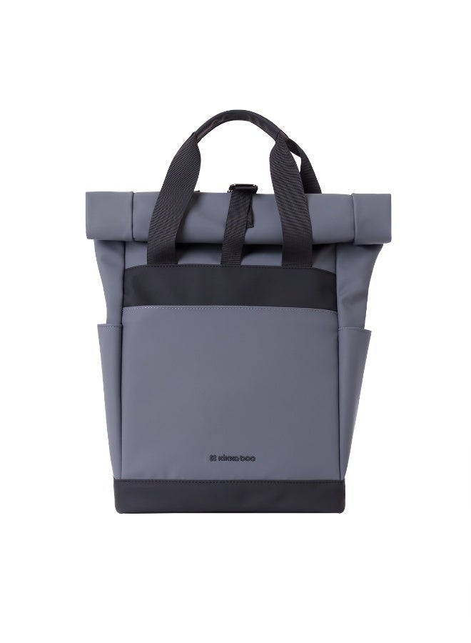 KIKKABOO حقيبة سيريز القابلة للطي، حقيبة الأم، تثبيتات عربة الأطفال، سعة كبيرة، وسادة تغيير محمولة، حقيبة حرارية، حقيبة مقاومة للماء، حقيبة متعددة الاستخدامات - Image 2