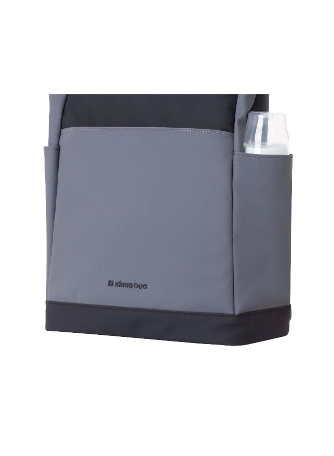 KIKKABOO حقيبة سيريز القابلة للطي، حقيبة الأم، تثبيتات عربة الأطفال، سعة كبيرة، وسادة تغيير محمولة، حقيبة حرارية، حقيبة مقاومة للماء، حقيبة متعددة الاستخدامات - Image 5