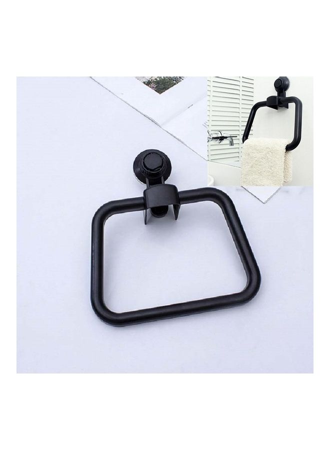 NIBEMINENT 3 Pcs Multifunctional Towel Ring Rack(Black) Black 23 x 10 26centimeter - Image 1