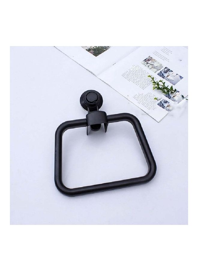 NIBEMINENT 3 Pcs Multifunctional Towel Ring Rack(Black) Black 23 x 10 26centimeter - Image 2