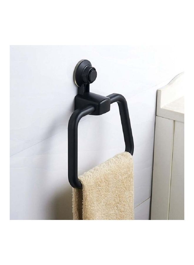 NIBEMINENT 3 Pcs Multifunctional Towel Ring Rack(Black) Black 23 x 10 26centimeter - Image 5