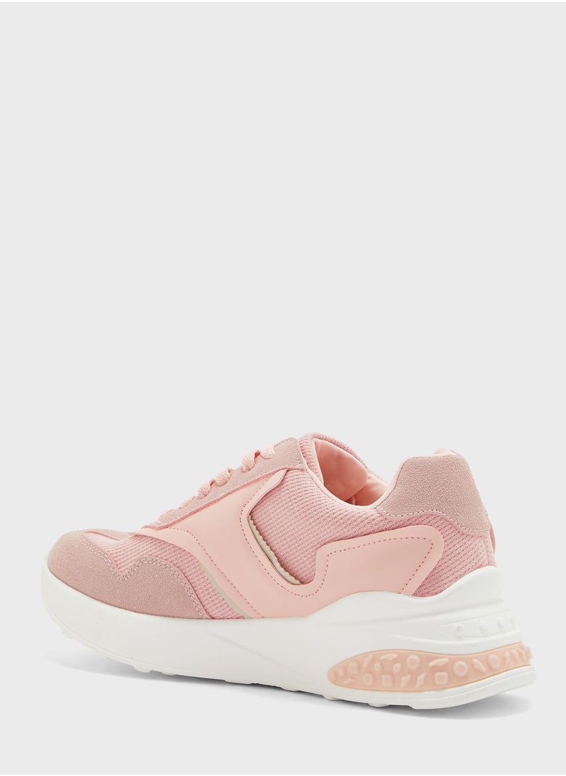 Ginger - Textured Stripe Detail Sneaker - Image 1