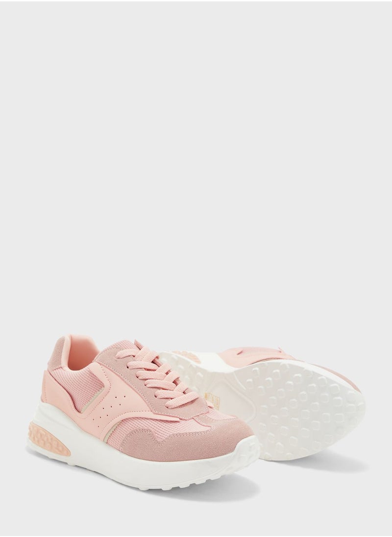Ginger - Textured Stripe Detail Sneaker - Image 1