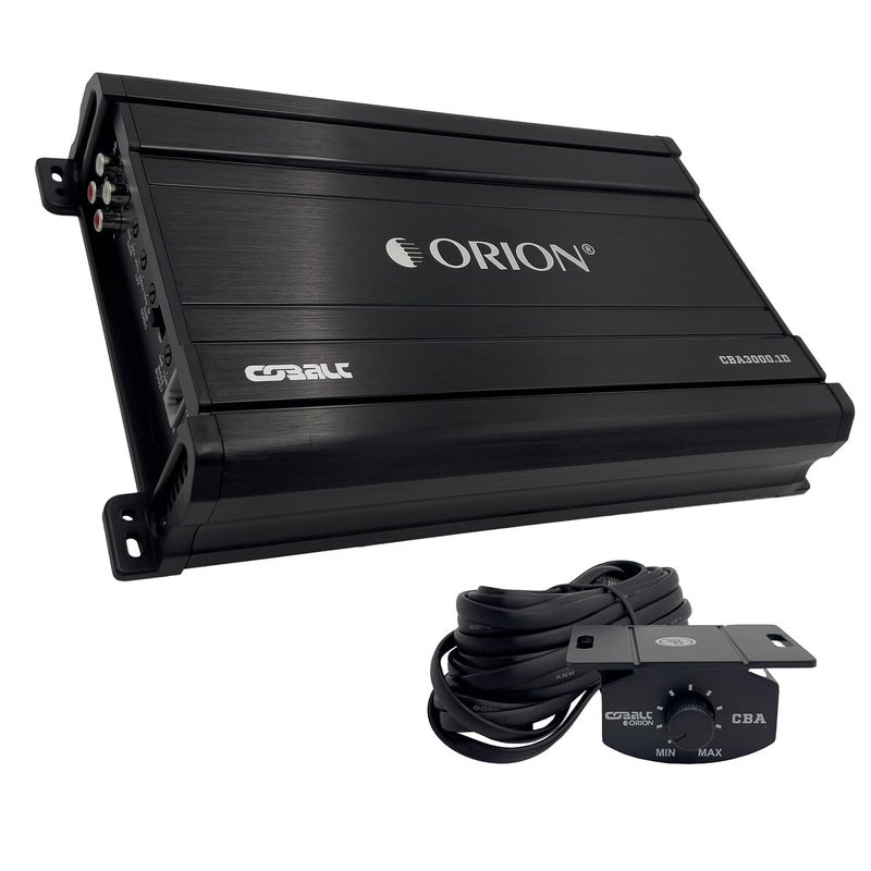 Orion Cobalt CBA30001D Monoblock 1Channel Class D Amplifier for Car Subwoofer 3000W 24 Ohm Stable Adjustable Low Pass Subsonic Filter with Bass Boost MOSFET Power Supply Bass Knob Included