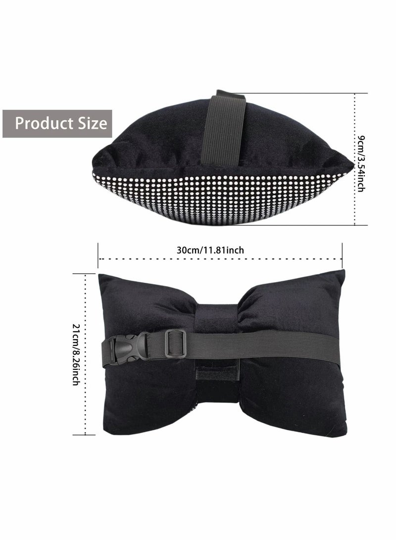 Excefore وسادة زينة السيارة، وسادة رأس مزينة بدبوس الماس متلألئ على شكل ربطة - Image 4