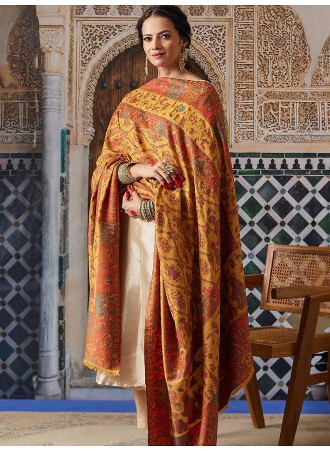 Pashmoda His and Her Gift Set of Kaani Shawls With Wooden Gift Box - Image 5