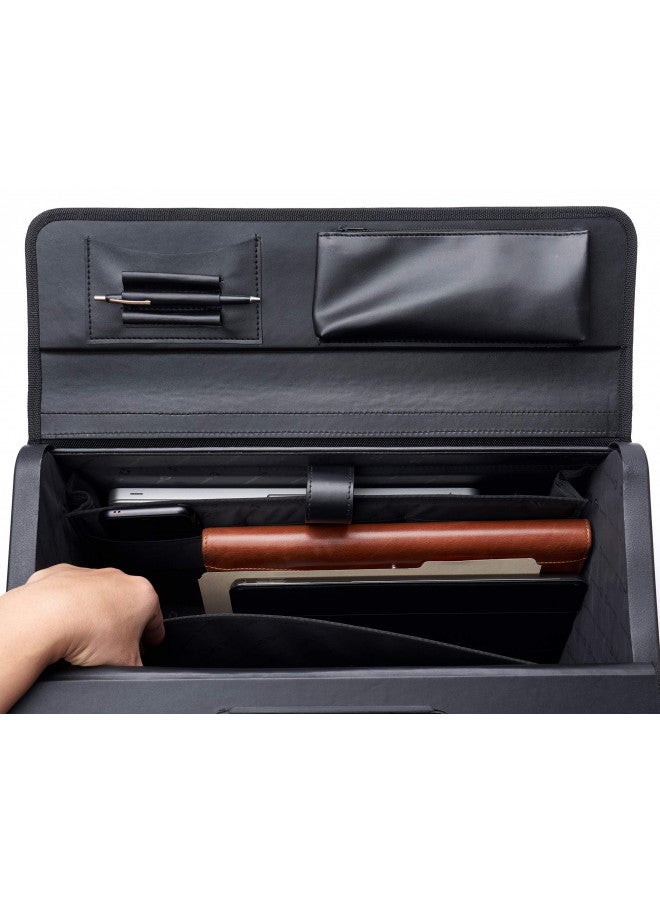 Alpine Swiss حقيبة لابتوب ألباين سويس رولينغ 17" على عجلات حقيبة محاميين بحجم قانوني باللون الأسود - Image 3