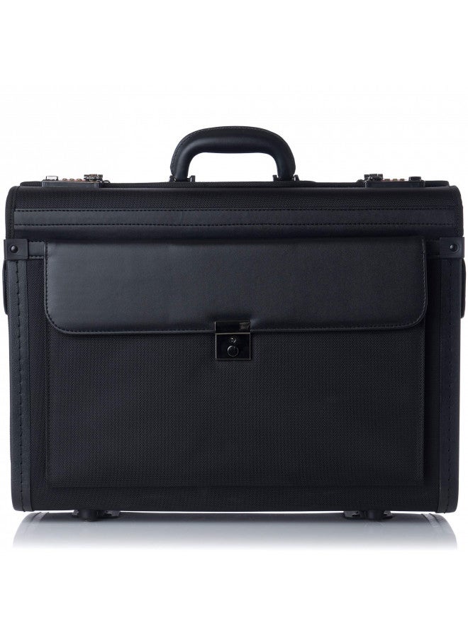 Alpine Swiss حقيبة لابتوب ألباين سويس رولينغ 17" على عجلات حقيبة محاميين بحجم قانوني باللون الأسود - Image 2