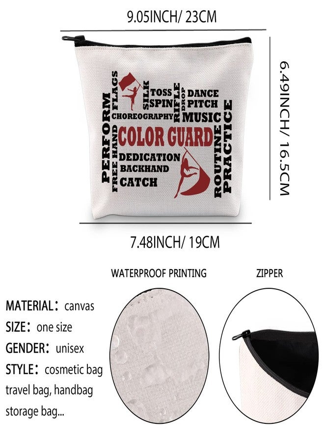 XYANFA Color Guard Cosmetic Bag, Flag Girl Gift, Senior Color Guard Birthday Zipper Pouch - Image 2