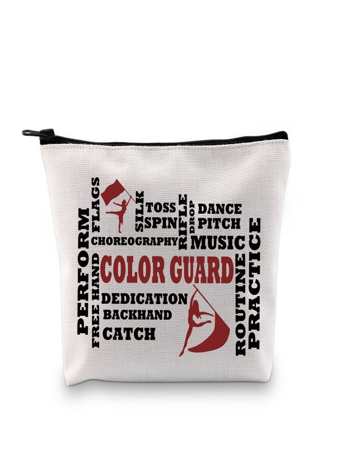 XYANFA Color Guard Cosmetic Bag, Flag Girl Gift, Senior Color Guard Birthday Zipper Pouch - Image 1