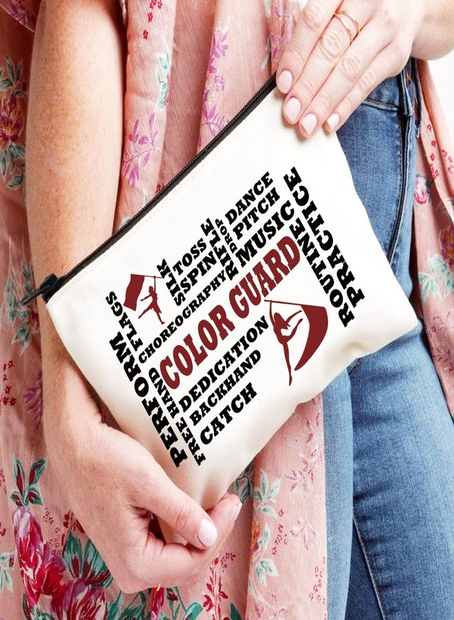 XYANFA Color Guard Cosmetic Bag, Flag Girl Gift, Senior Color Guard Birthday Zipper Pouch - Image 4