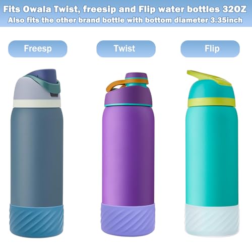 LUCKINEE 2Pcs Silicone Boot Base Sleeve for Owala Water Bottle FreeSip Twist and Flip Protective Silicone Bottom Bumper for Owala Flask Water Bottle Accessories BPA Free - Image 2