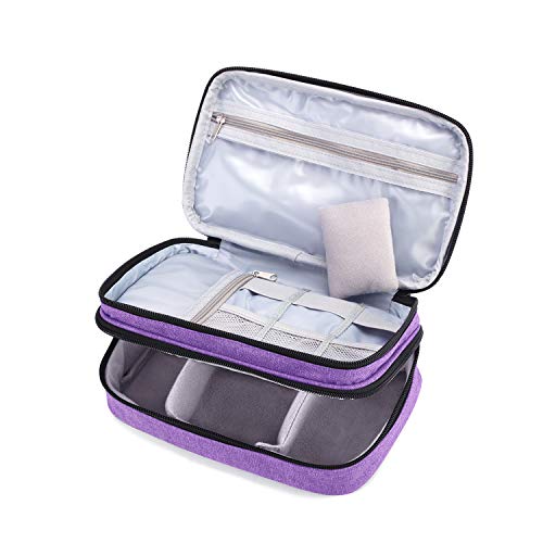 Luxja Sewing Accessories Organizer, Double-Layer Sewing Supplies Organizer for Needles, Scissors, Measuring Tape, Thread and Other Sewing Tools (NO Accessories Included), Purple - Image 4
