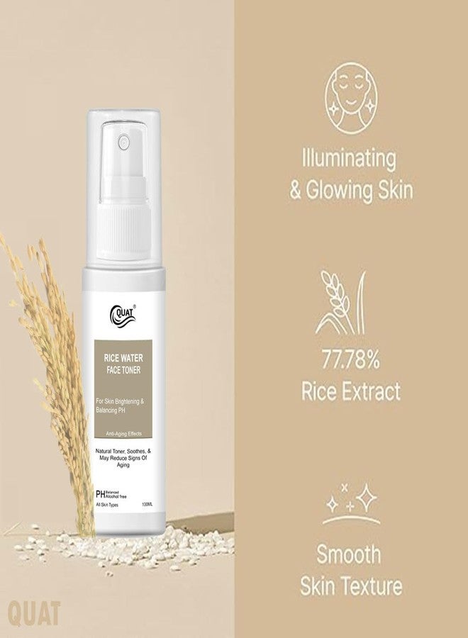 Quat Rice Water face Toner | For Skin Brightning & Balancing PH | Refreshing Skin | All Skin Types | 100 ml - Image 4