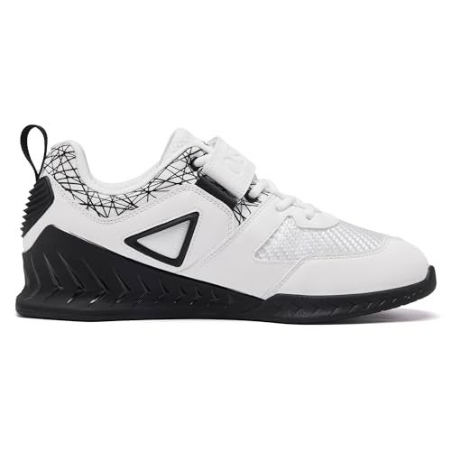 Osterland Weightlifting Shoes Squat Shoes for Men Women: Suitable for Heavy Weight Lifting, High-Performance Footwear, Gym Powerlifting, Deadlifting, Weight Training Black/White - Image 3