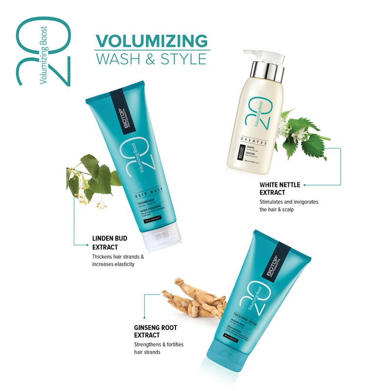 Biotop Professional 20 Volumizing Hair Mask - Nourishing Hair Treatment for Lasting Volume, Body & Weightless Moisture - Provides Long-Lasting Humidity & Hair Color Protection (8.45 Fl Oz) - Image 4