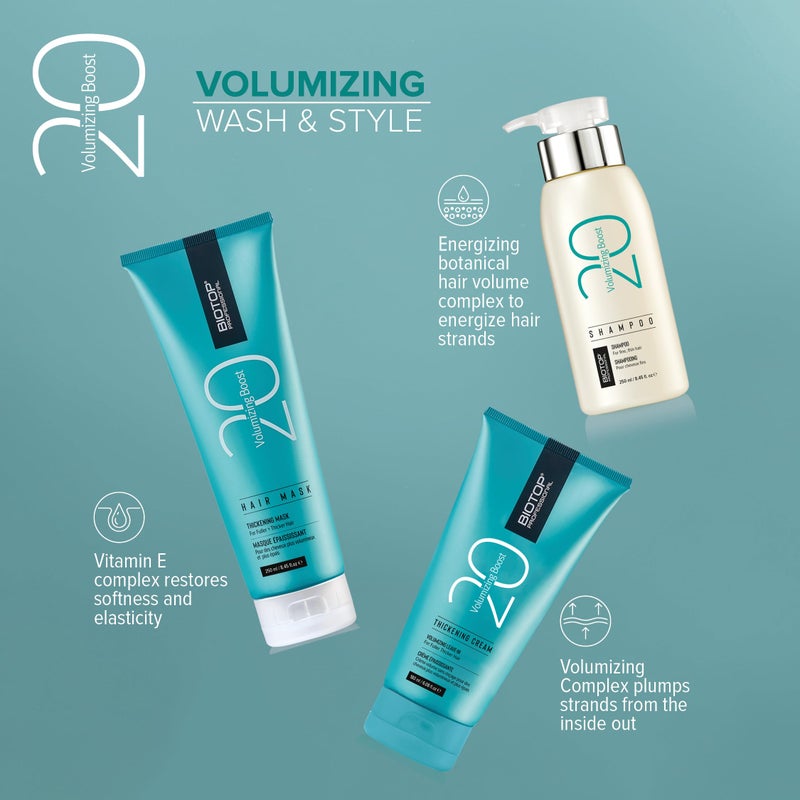 Biotop Professional 20 Volumizing Hair Mask - Nourishing Hair Treatment for Lasting Volume, Body & Weightless Moisture - Provides Long-Lasting Humidity & Hair Color Protection (8.45 Fl Oz) - Image 2
