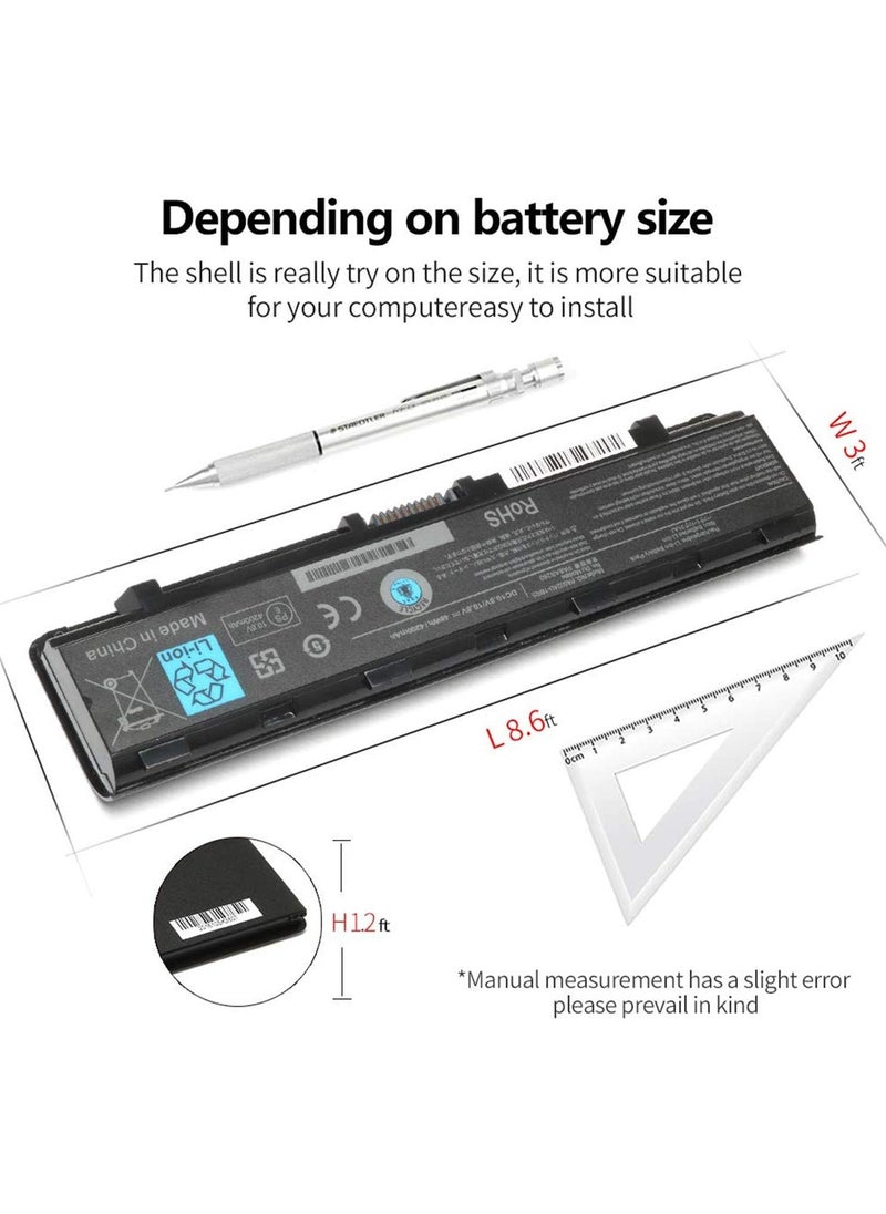Generic Replacement Laptop Battery for Toshiba Satellite S855, C855, C850, P850, L855, C800 – Compatible with PA5025U-1BRS, PA5024U-1BRS, PA5026U-1BRS, PABAS260, PA5023U-1BRS, PA5109U-1BRS – 10.8V 48Wh  - Image 4