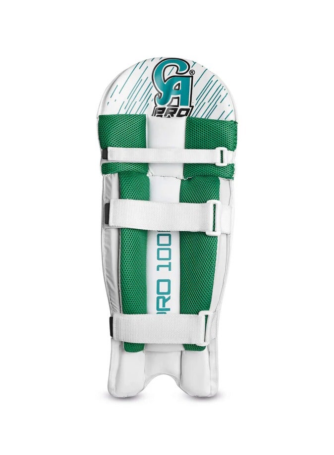CA CA Pro 10000 Cricket Batting Leg Guards, Super Lightweight Ambidextrous Pads, For Right and Left Handed Players, EVA & High-Density Foam, 7-Cane High-Density Armor, For Professional Players, (White)  - Image 2