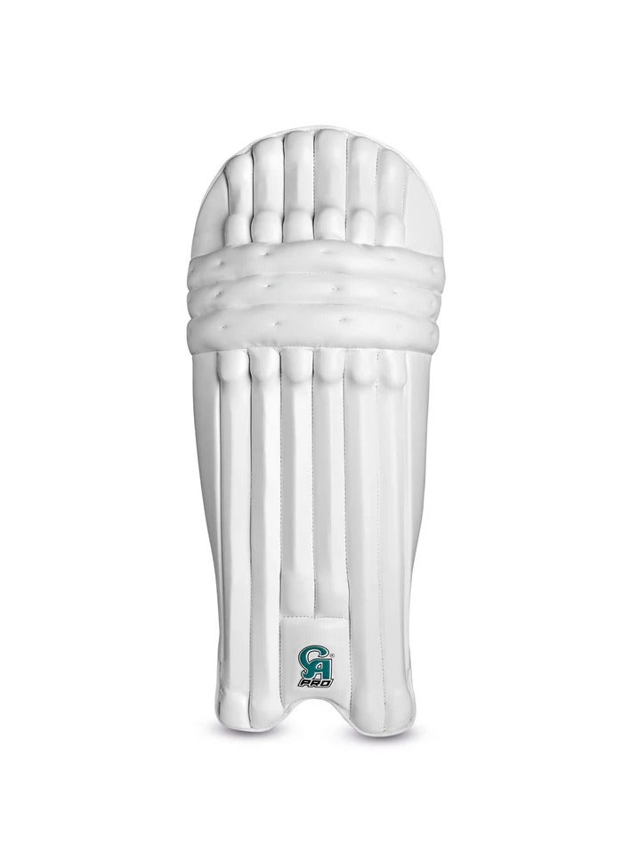 CA CA Pro 10000 Cricket Batting Leg Guards, Super Lightweight Ambidextrous Pads, For Right and Left Handed Players, EVA & High-Density Foam, 7-Cane High-Density Armor, For Professional Players, (White)  - Image 3